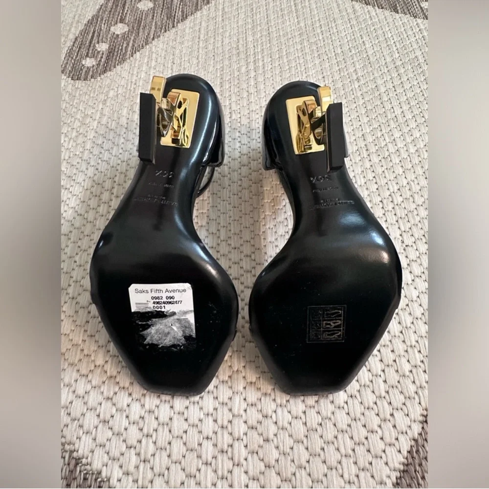 Saint Laurent Opyum YSL Logo Heel Sandals - Picture 12 of 14